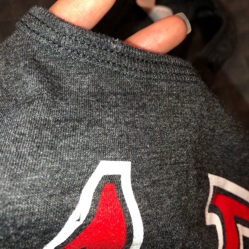 Gray Racerback Tank Top with Red Lettering - Picture 5 of 9